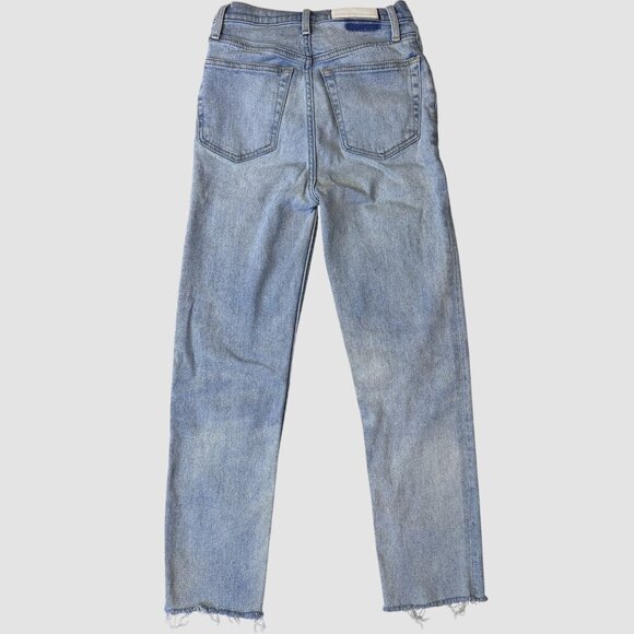 Re/Done Vintage Inspired High-Rise Button-Fly Light Wash Straight Jeans Size 24 - Picture 8 of 11